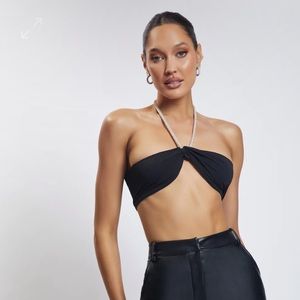 Black Meshki Halter Top
